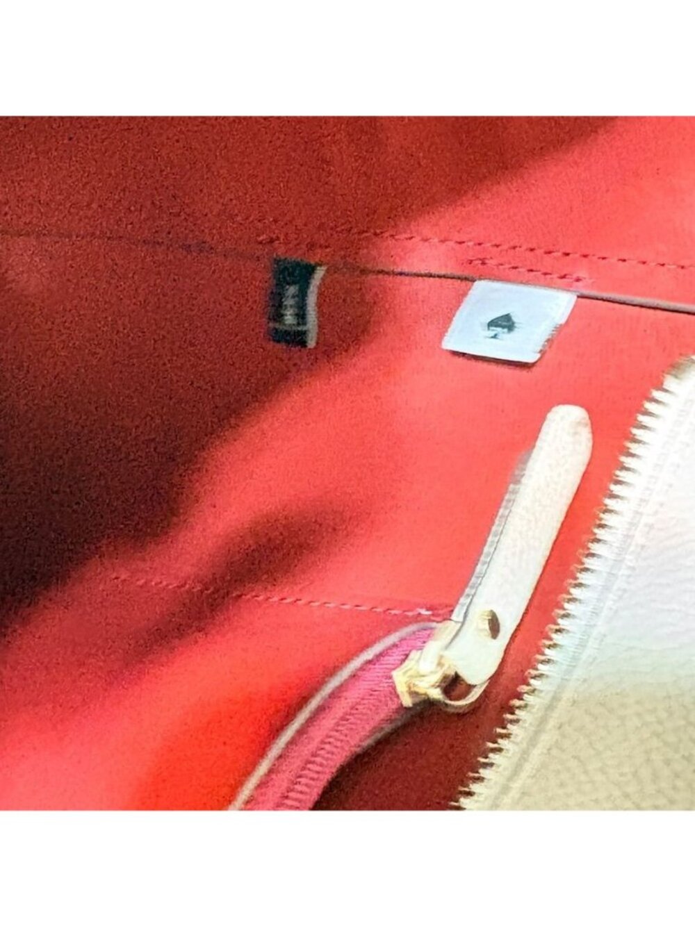 Kate Spade Large Margaux Leather Tote Cream Vanilla Classic Travel Work - Picture 9 of 13